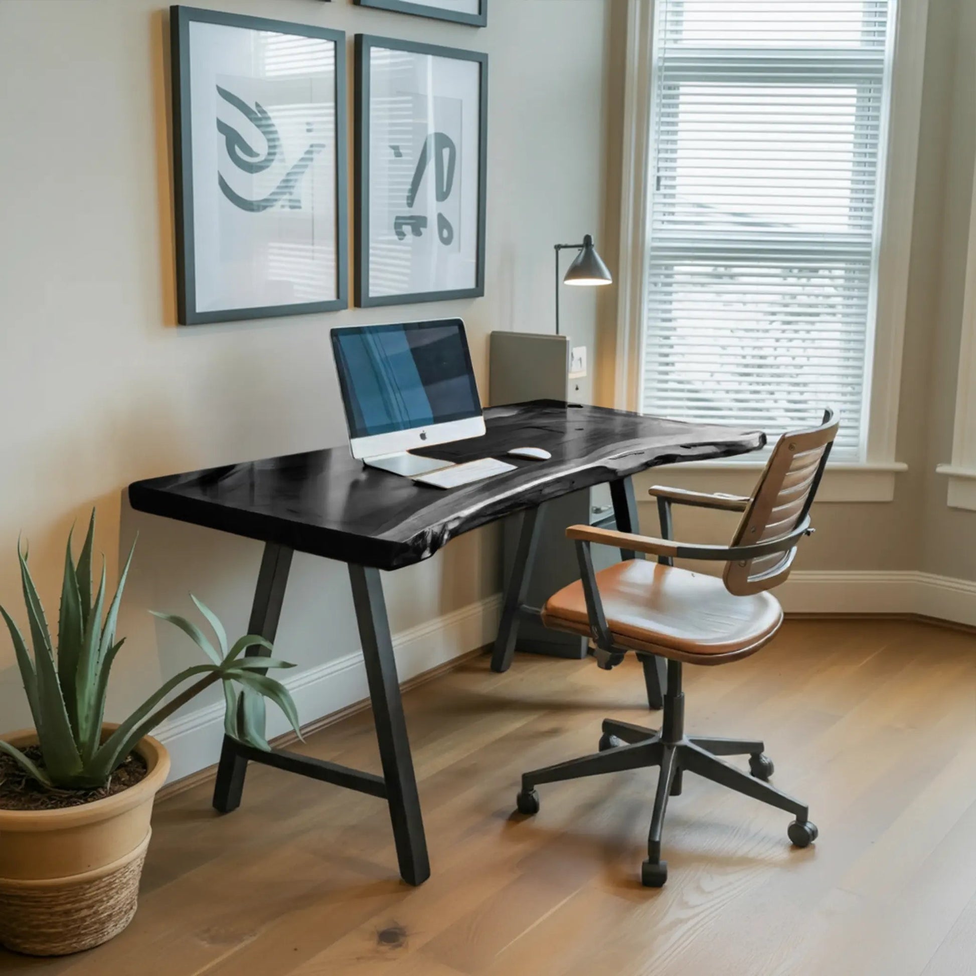 Rustic Live Edge Desk For Home Office Setup Kitchnce