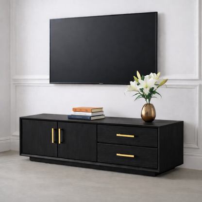 Solid Wood TV Stand with Drawers and Cabinet for Elegant Living Rooms Kitchnce