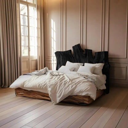 Rustic Live Edge Headboard For King Or Queen Bed Kitchnce