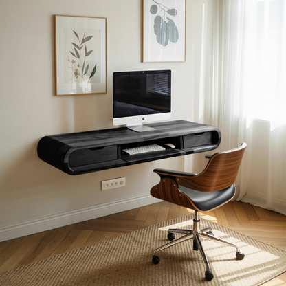 Modern Floating Wall Mounted Desk With Drawers For Bedroom And Office Kitchnce