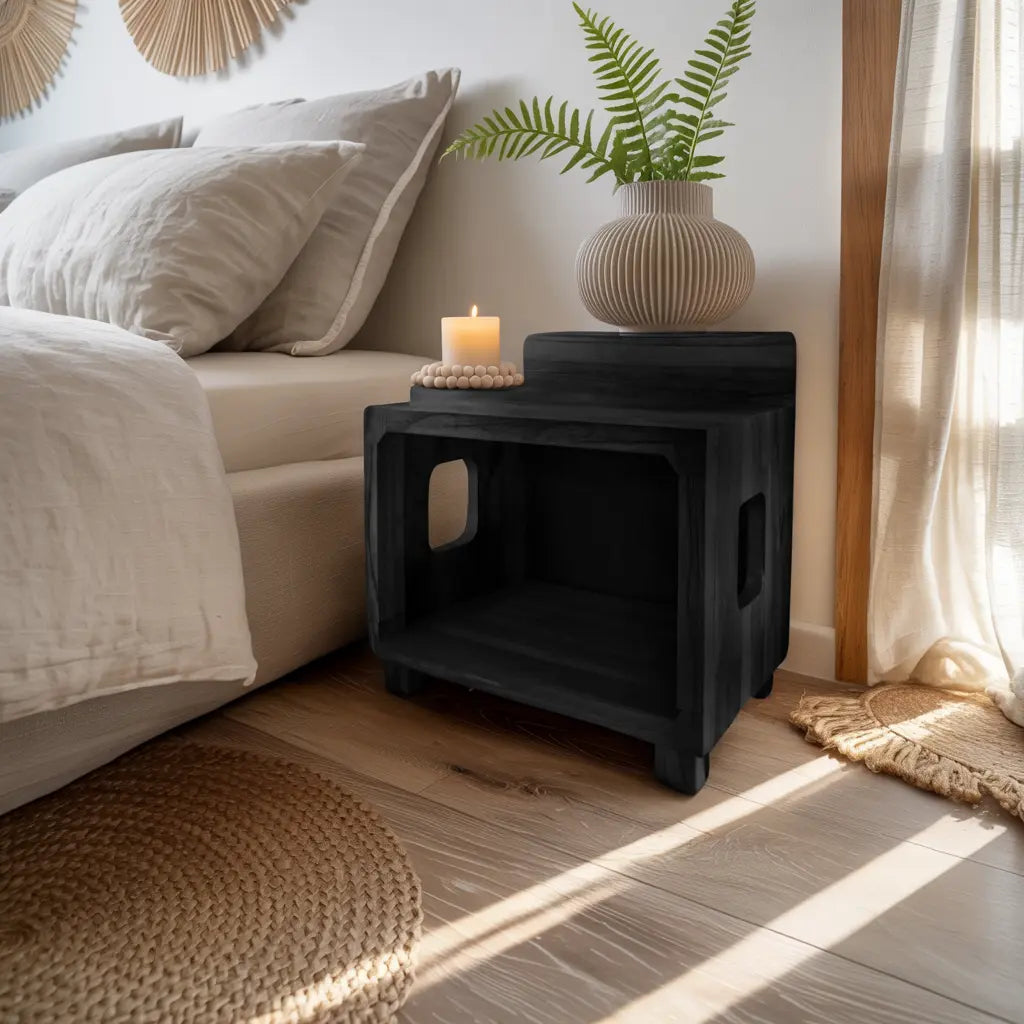 Modern Nightstand With Pet Bed For Small Spaces Kitchnce