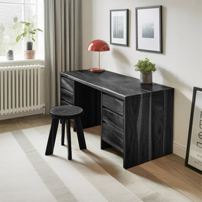 Modern Desk With Drawers Minimalist Office Table For Home Study And Workspace Kitchnce