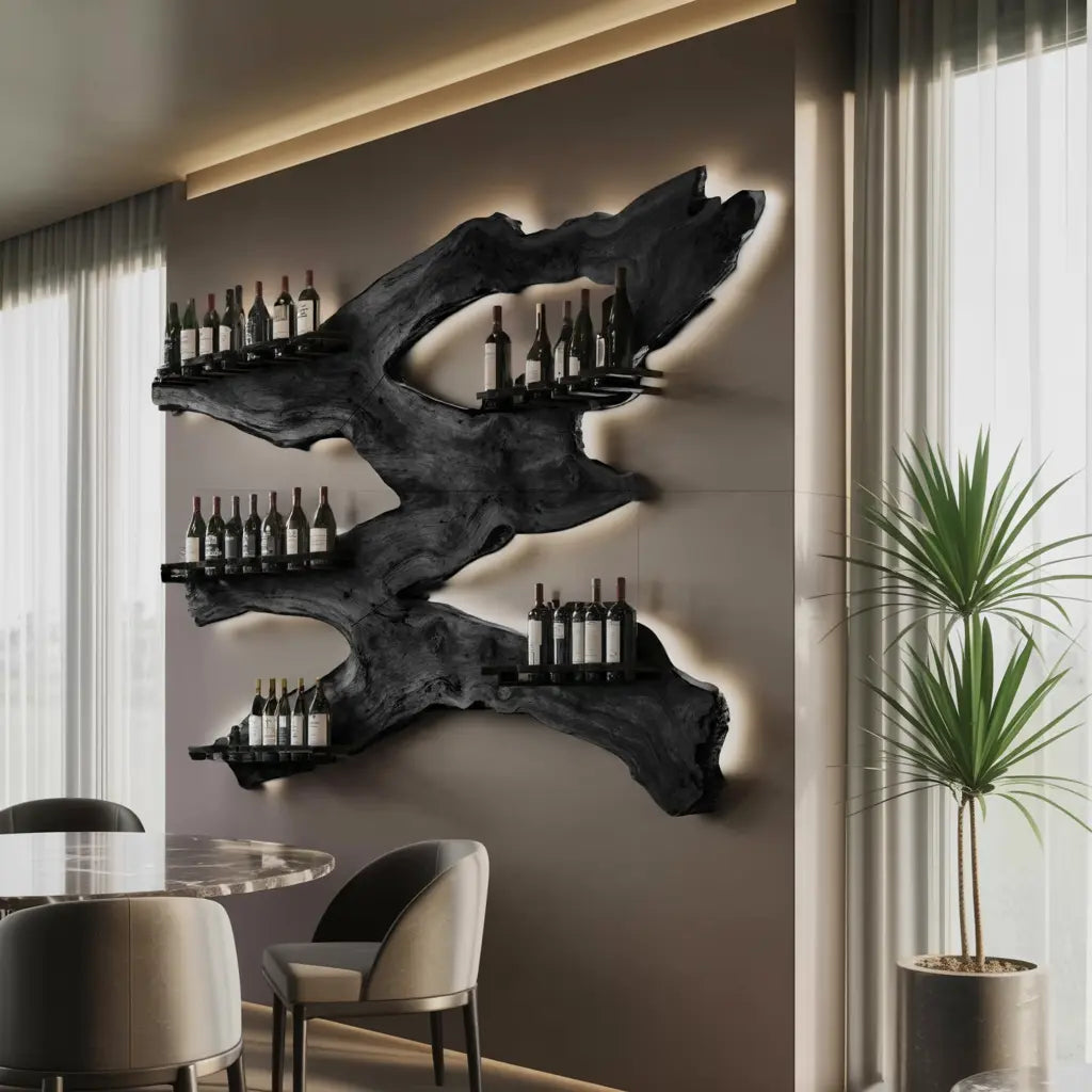 Handcrafted Wine Holder For Kitchen Wine Wall Accent Kitchnce