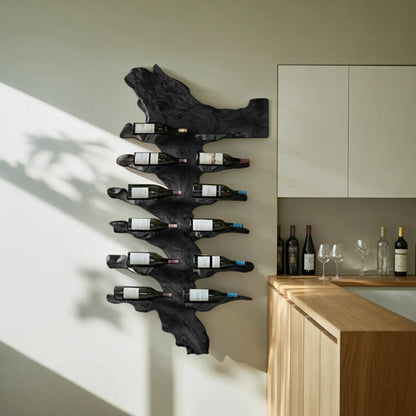 Handcrafted Live Edge Wine Holder For Luxury Furniture Decor Kitchnce