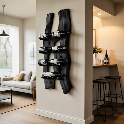 Handcrafted Wall Mount Wine Holder For Living Room Kitchnce