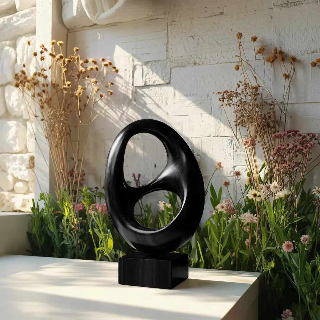 Farmhouse Abstract Wood Garden Sculpture For Yard Decor Kitchnce