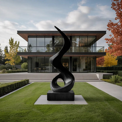 Mid Century Abstract Wooden Sculpture For Outdoor Garden Kitchnce