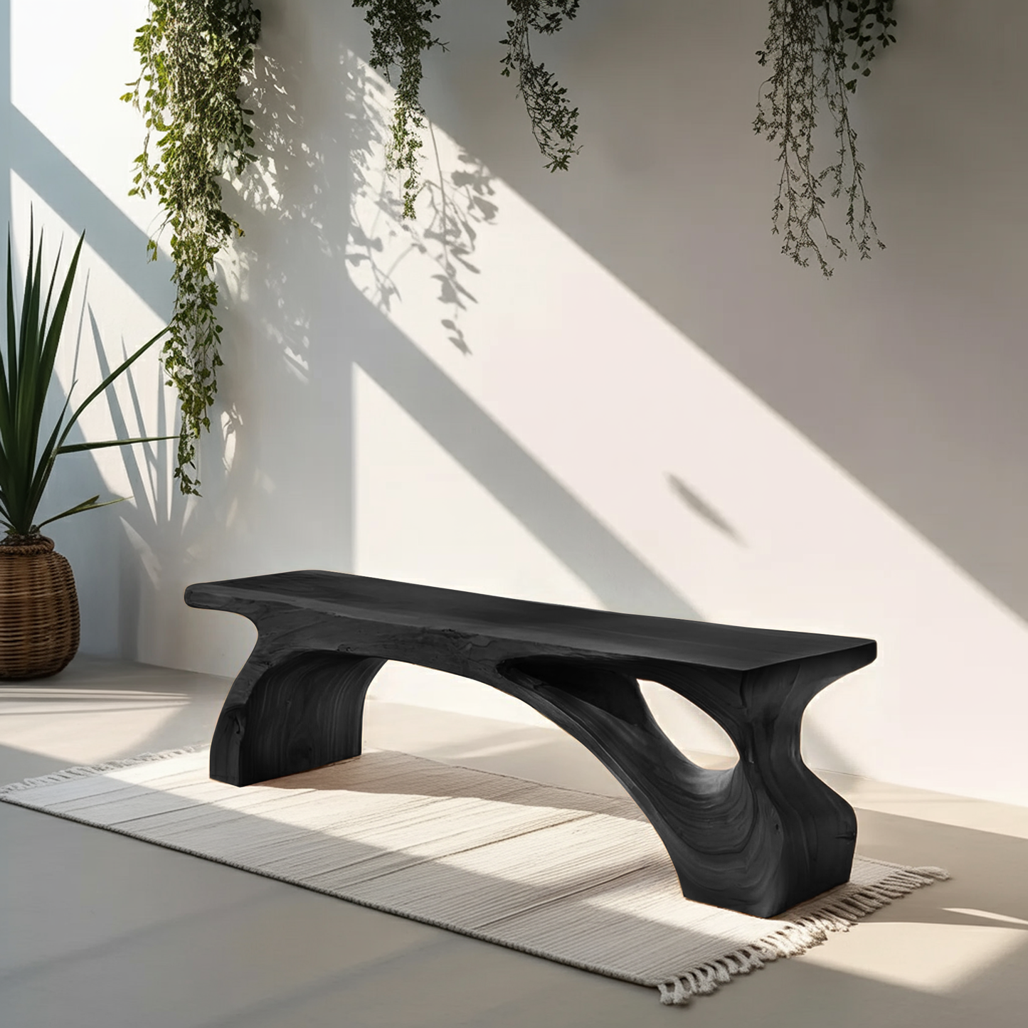 Organic Live Edge Bench For Modern Entryway Or Living Room Kitchnce