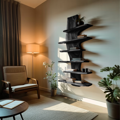 Modern Wooden Floating Bookshelf For Living Room Decor Kitchnce