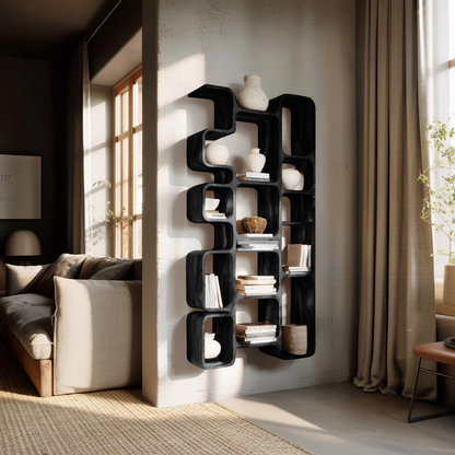 Modern Bookshelf With Integrated Compartments For Living Room Kitchnce
