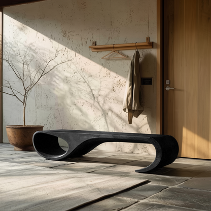 Modern Sculptural Bench For Entryway And Living Room Decor Kitchnce