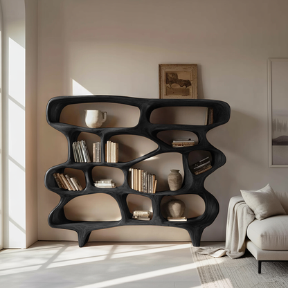 Organic Sculptural Bookshelf For Living Room Or Office Decor Kitchnce