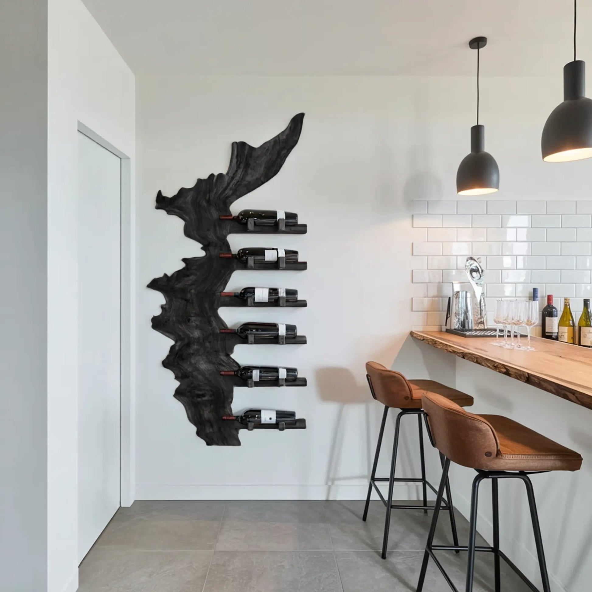 Farmhouse Solid Wood Wine Rack For Entryway Design And Style Kitchnce