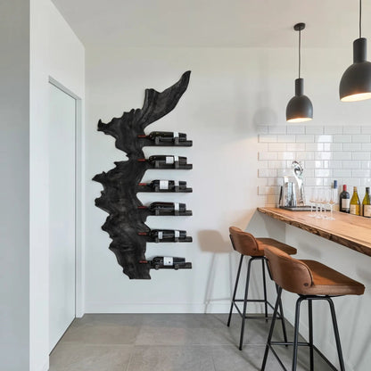 Farmhouse Solid Wood Wine Rack For Entryway Design And Style Kitchnce
