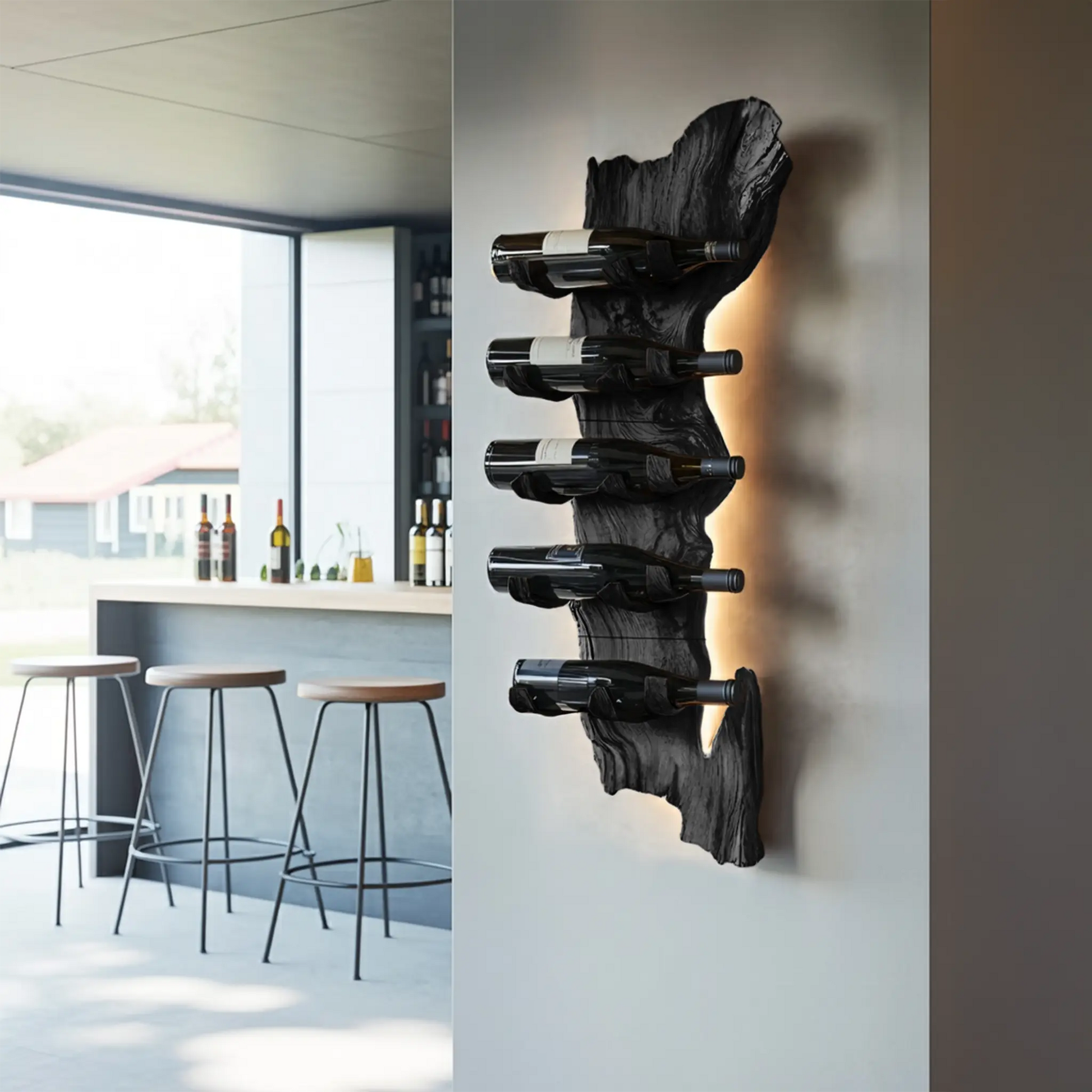 Farmhouse Solid Wood Wine Rack For Rustic Entryway Design Kitchnce