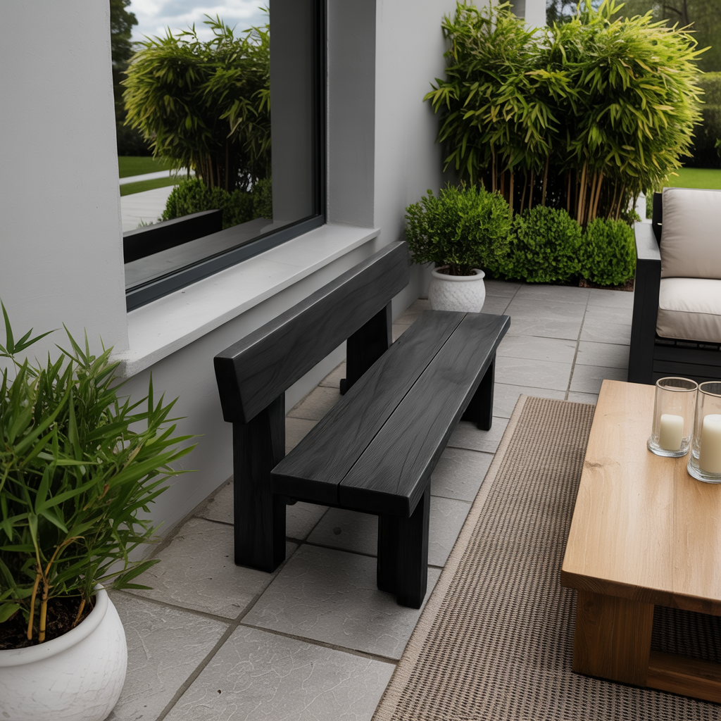 Minimalist Outdoor Garden Bench For Patio Balcony Courtyard Kitchnce