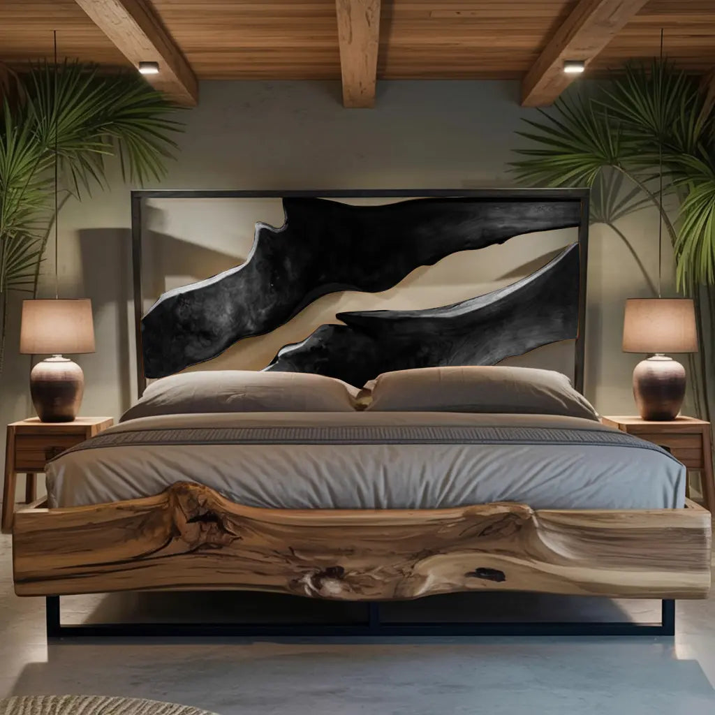 Artistic Live Edge Headboard For Bedroom Centerpiece Kitchnce