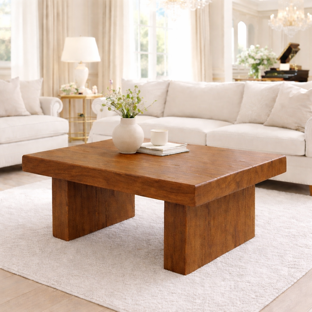 Solid Wood Coffee Table for Modern Living Rooms Kitchnce