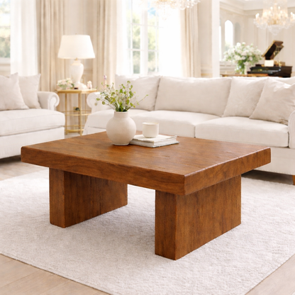 Solid Wood Coffee Table for Modern Living Rooms Kitchnce