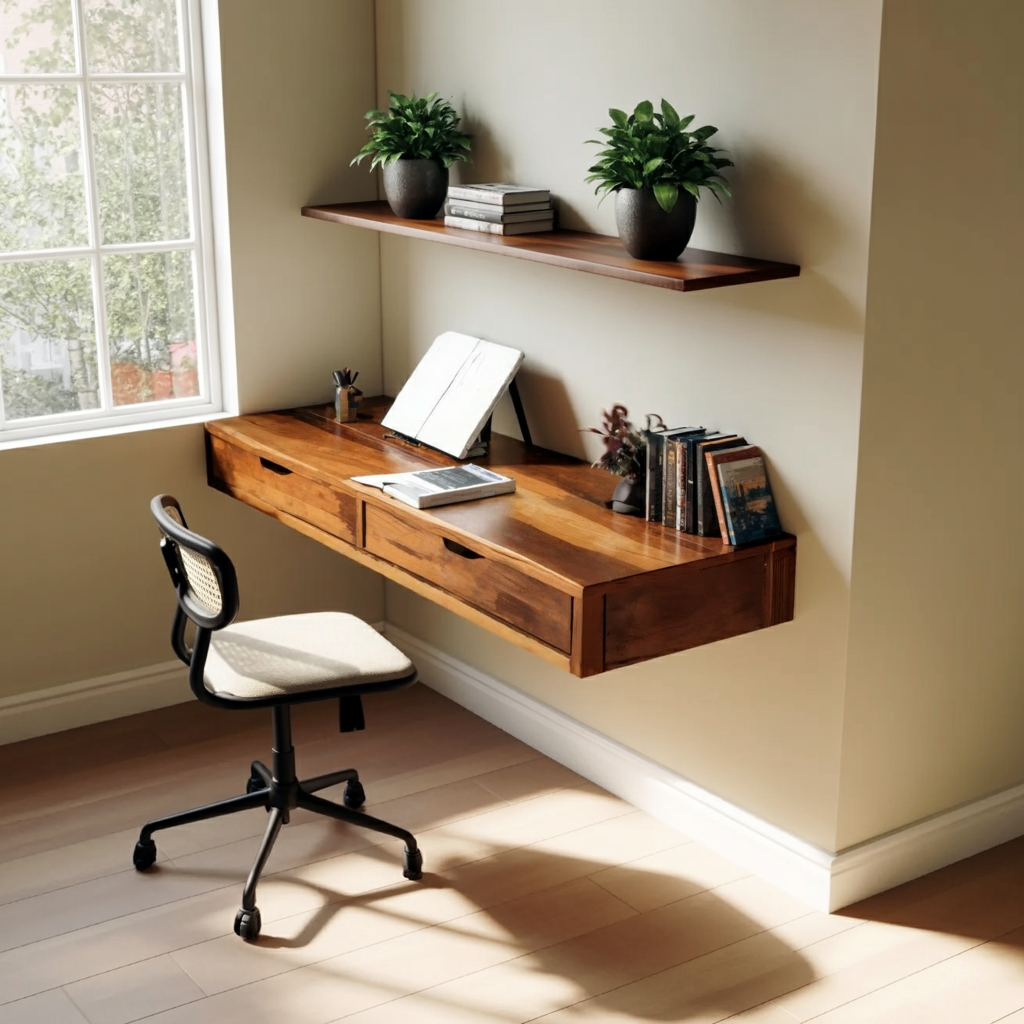 Modern Floating Desk For Bedroom And Office Setup Kitchnce