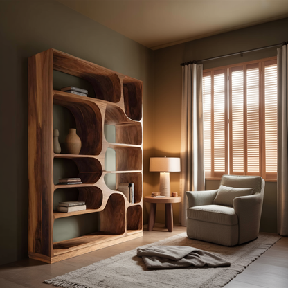 Artistic Bookcase For Living Room Or Bedroom Kitchnce