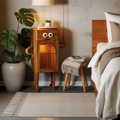 Whimsical Robot Nightstand For Kids Bedroom Or Playroom Kitchnce