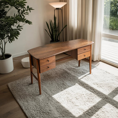 Mid Century Writing Desk For Bedroom Workspace Or Study Nook Kitchnce
