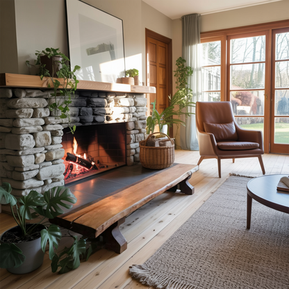 Rustic Live Edge Wood Bench For Entryway Seating Kitchnce