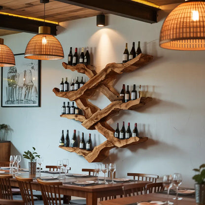 Farmhouse Wine Rack For Kitchen Wine Bottle Shelf Kitchnce