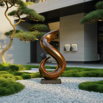 Handmade Abstract Wooden Sculpture For Living Room Kitchnce