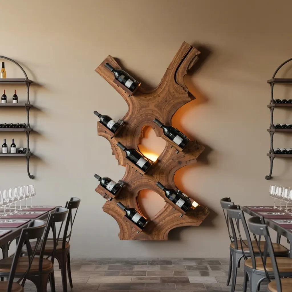 Rustic Wine Stand For Living Room Wood Wine Storage Kitchnce