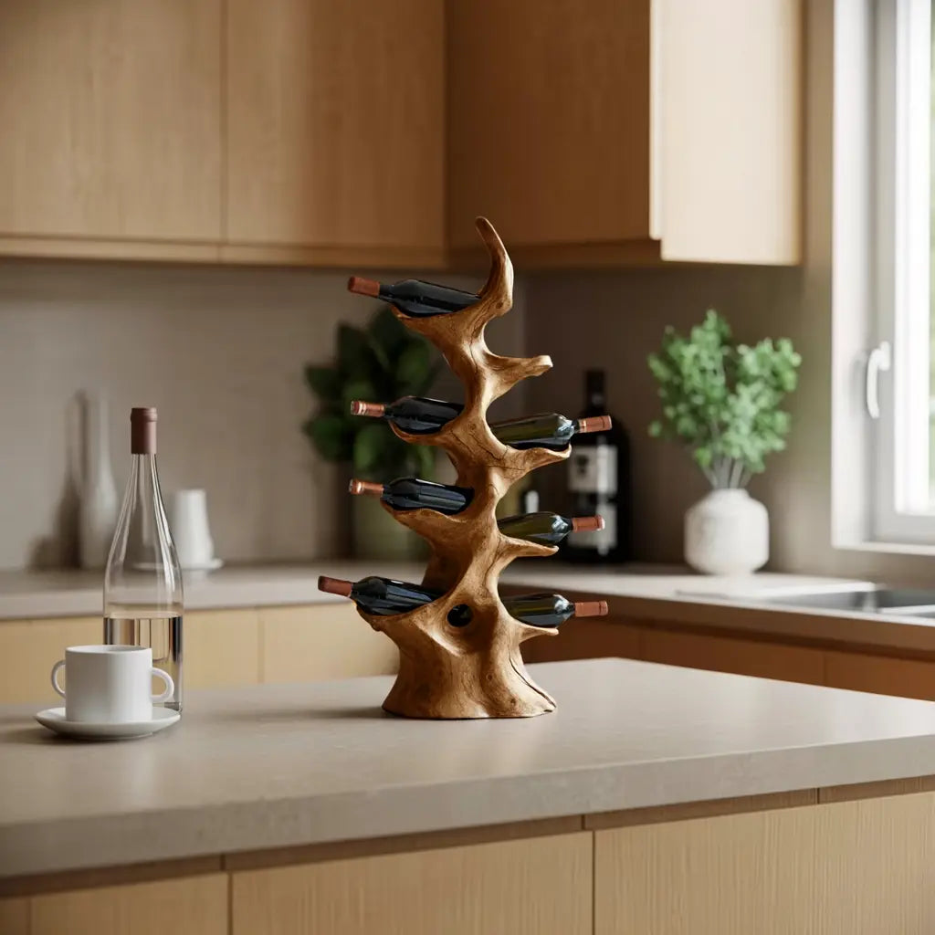 Handcrafted Wine Rack For Furniture Wine Display Unit Kitchnce