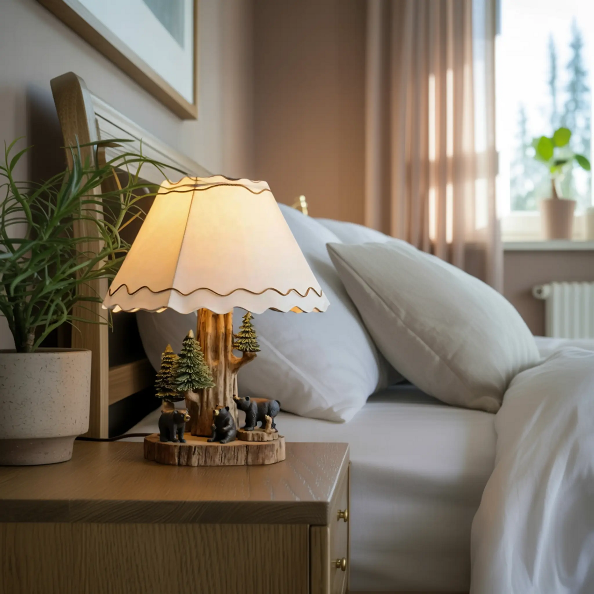 Rustic Bear Table Lamp For Cozy Winter Decor Kitchnce