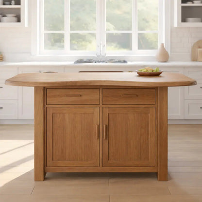 Solid Wood Kitchen Island with Storage Cabinet and Drawers, Walnut Kitchen Prep Table Kitchnce