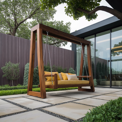Contemporary Outdoor Swing Bench For Garden Patio Relaxation Kitchnce