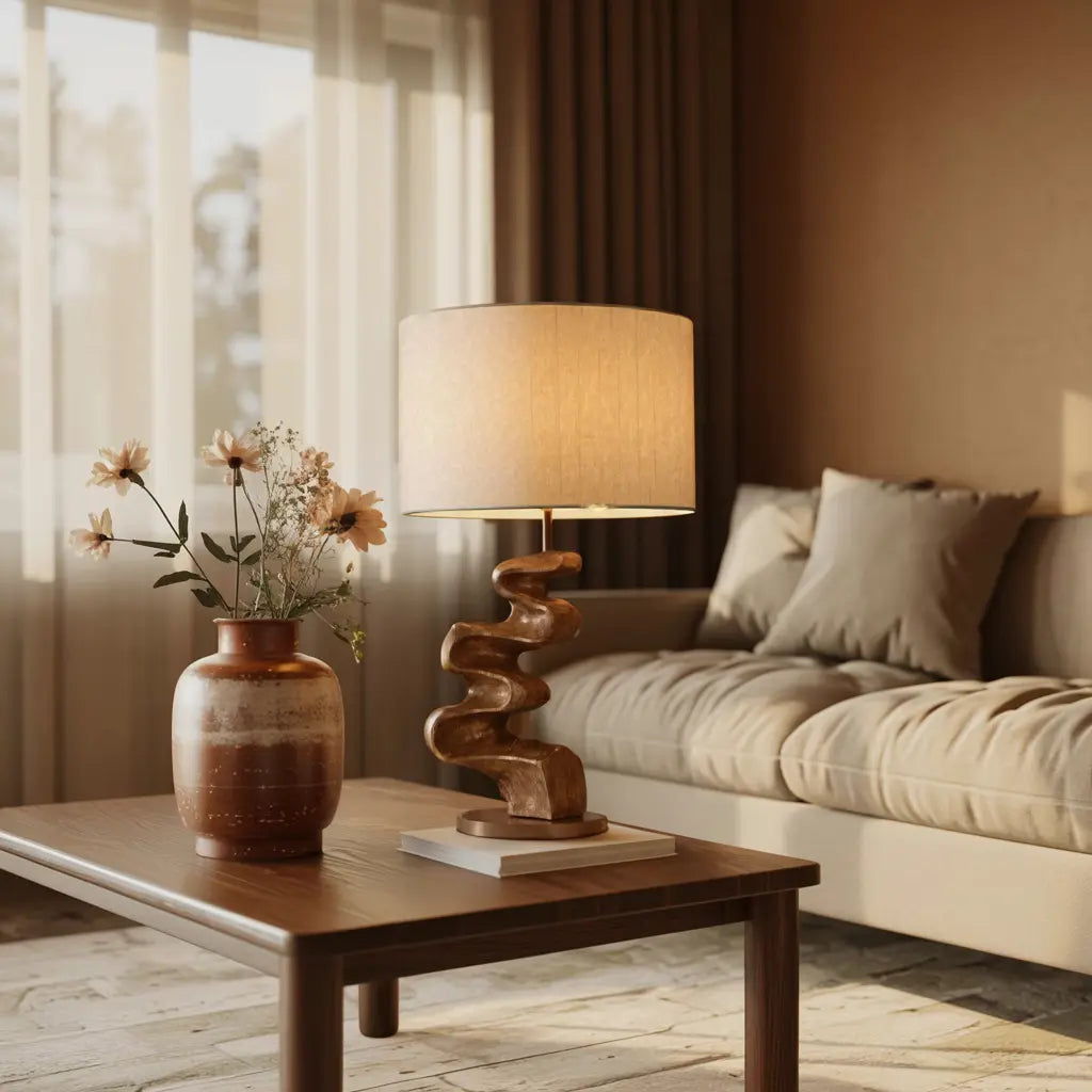 Modern Sculptural Table Lamp For Living Room And Bedroom Kitchnce