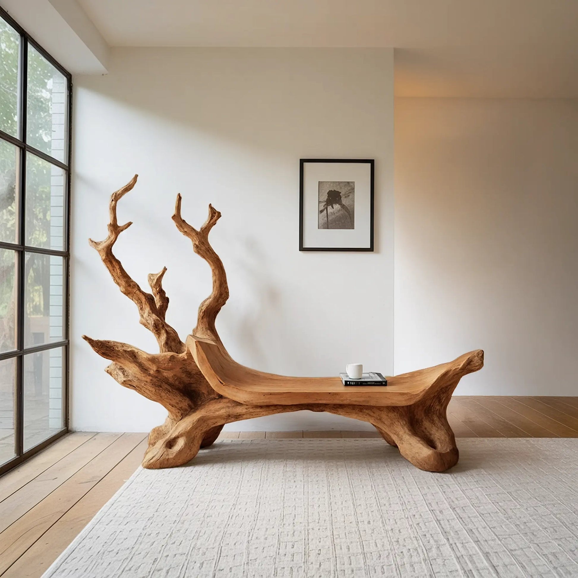Mid Century Wooden Bench For Modern Living Room Decor Kitchnce