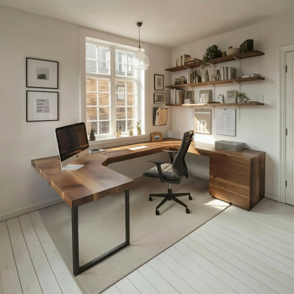 Modern U Shaped Desk For Home Office Use Kitchnce