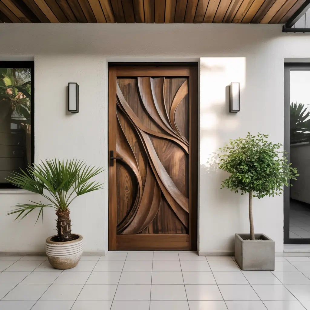 Artistic Carved Door Design For Hallway And Entrance Kitchnce