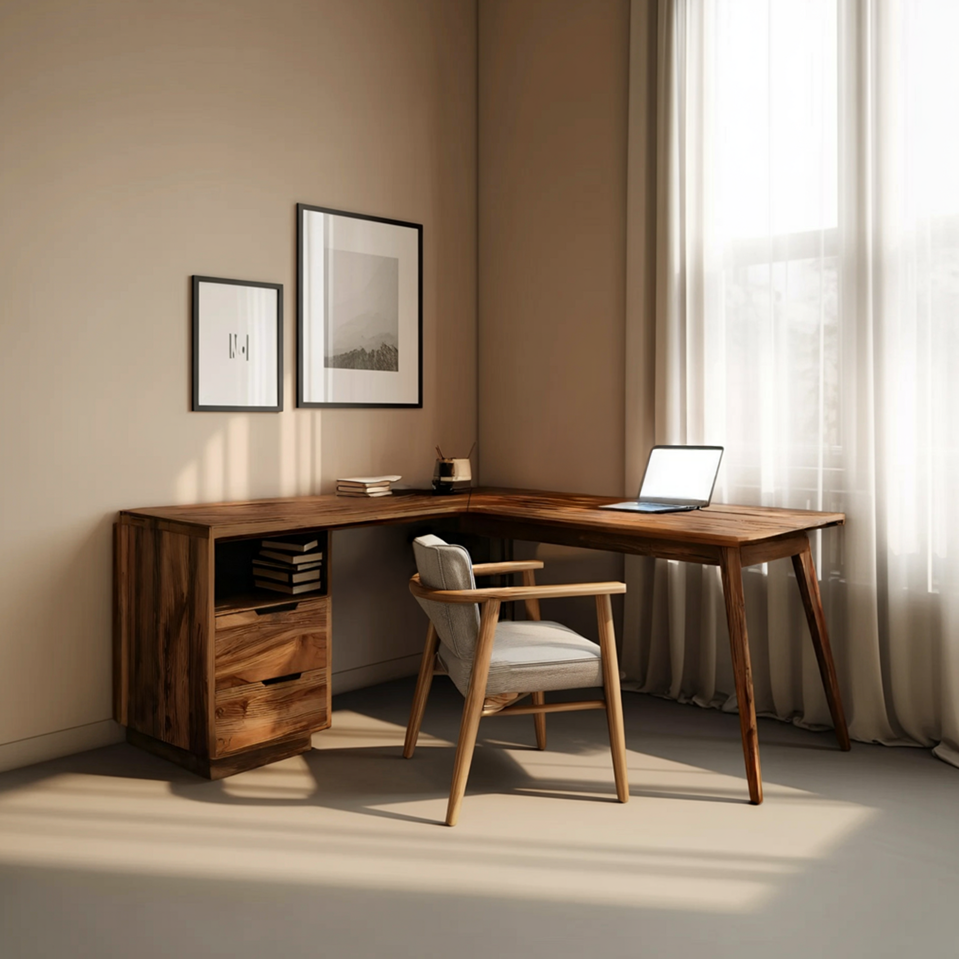 Minimal L Shaped Desk For Home Workspace Kitchnce