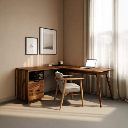 Minimal L Shaped Desk For Home Workspace Kitchnce