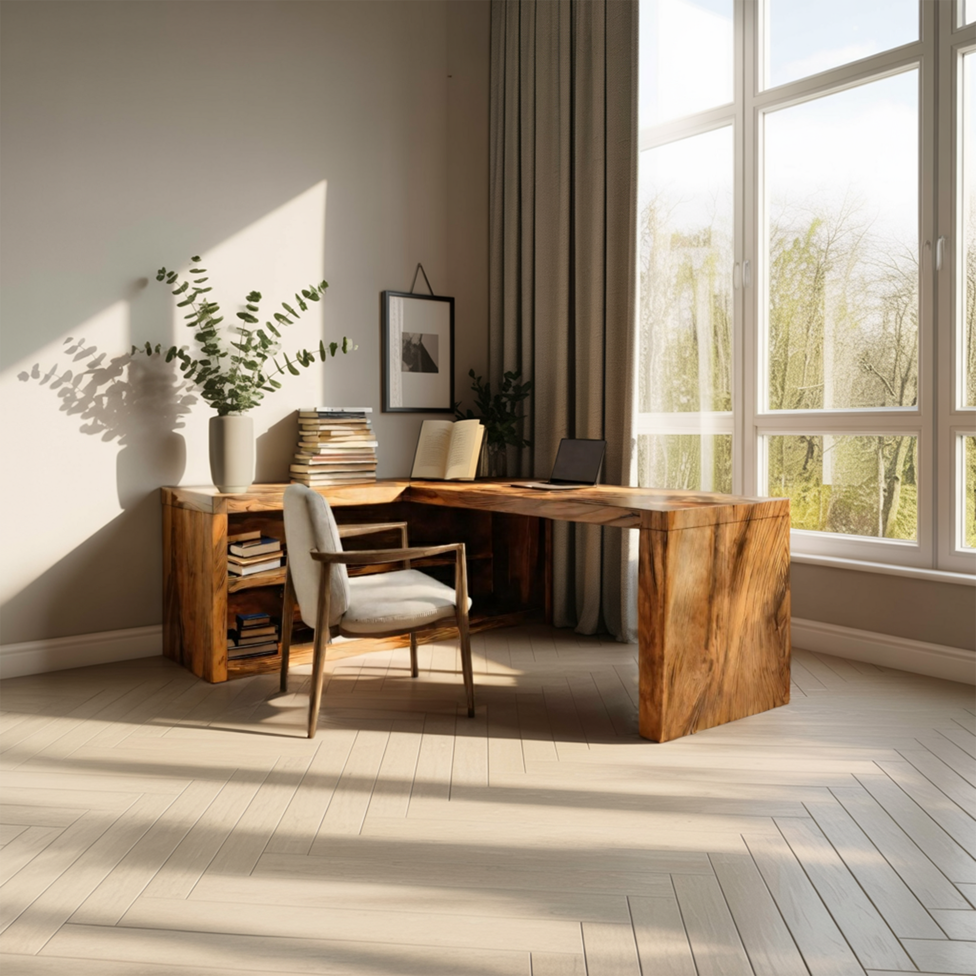Modern L Shaped Desk For Workspace Kitchnce