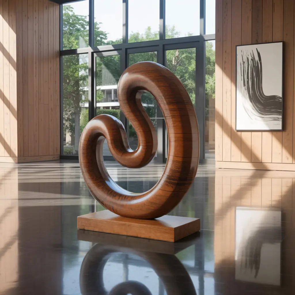 Farmhouse Large Twisted Spiral Floor Art For Contemporary Interiors Kitchnce
