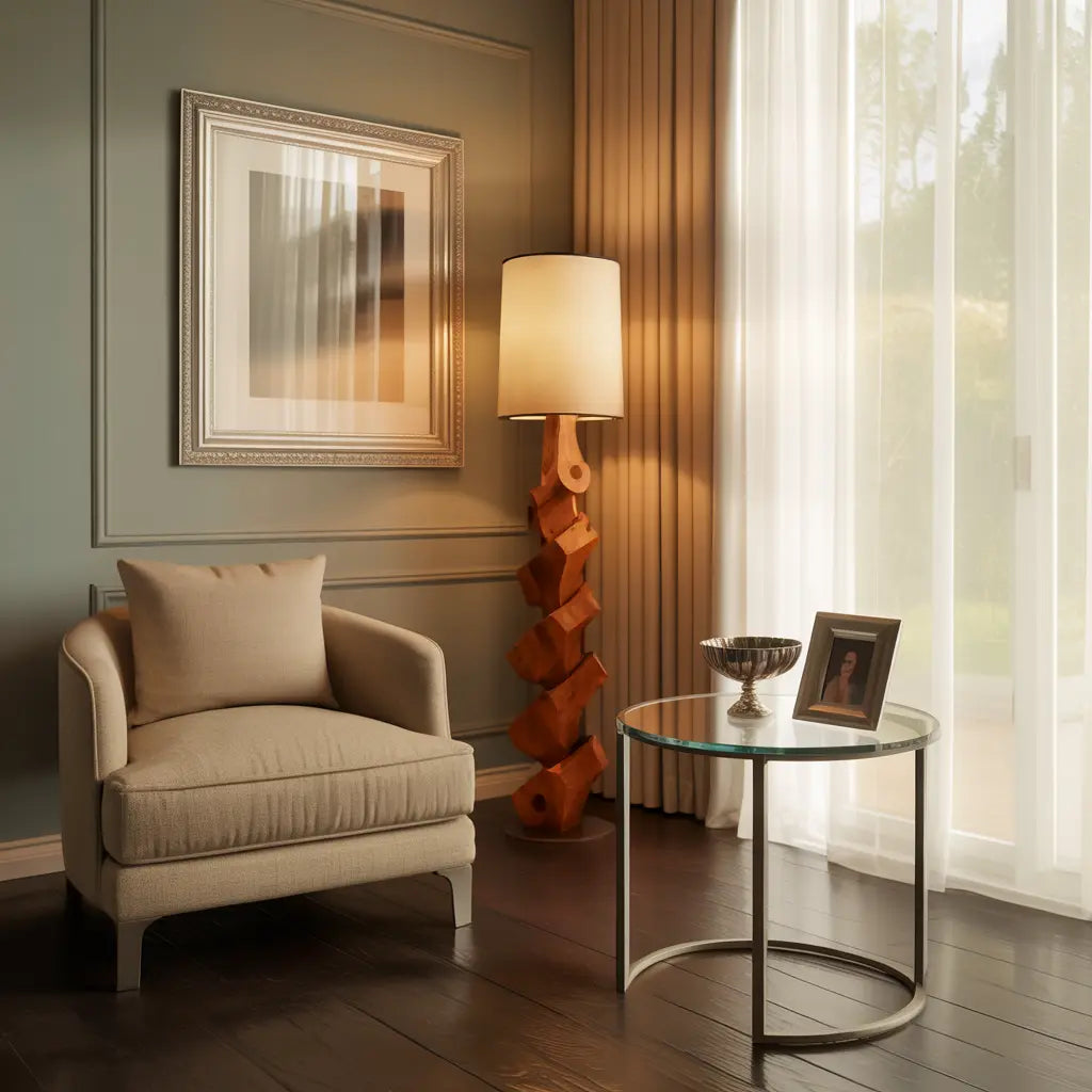 Modern Sculptural Table Lamp Set For Bedroom And Living Room Kitchnce