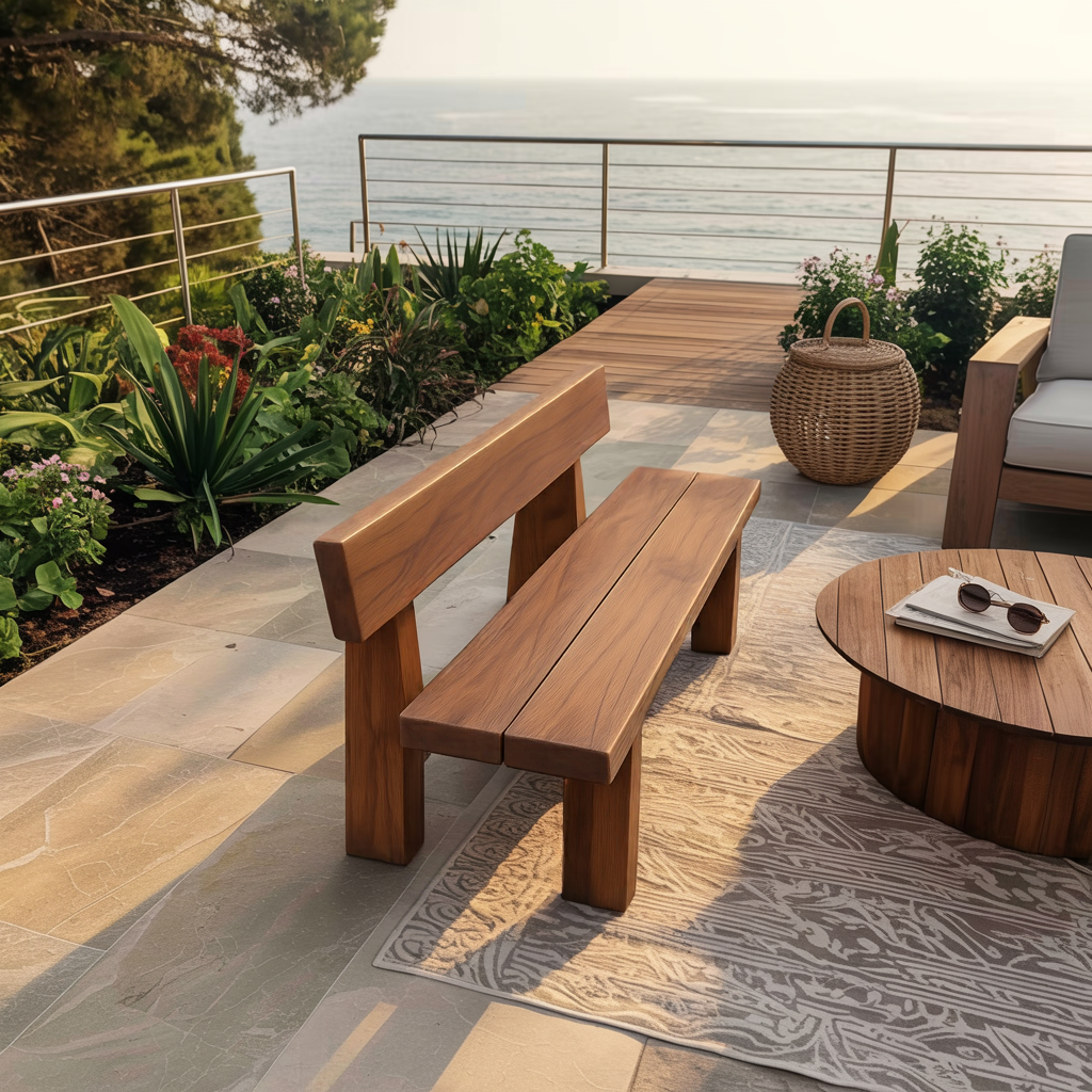 Minimalist Outdoor Garden Bench For Patio Balcony Courtyard Kitchnce