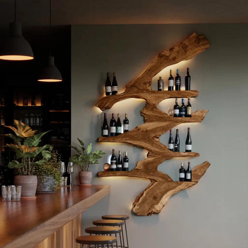 Handcrafted Wine Stand For Kitchen Wine Bottle Rack Kitchnce