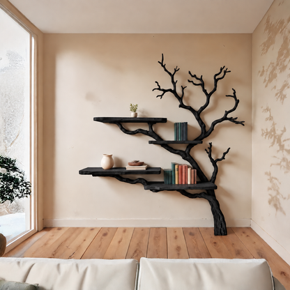 Willowreach Handcrafted Solid Wood Tree Bookshelf