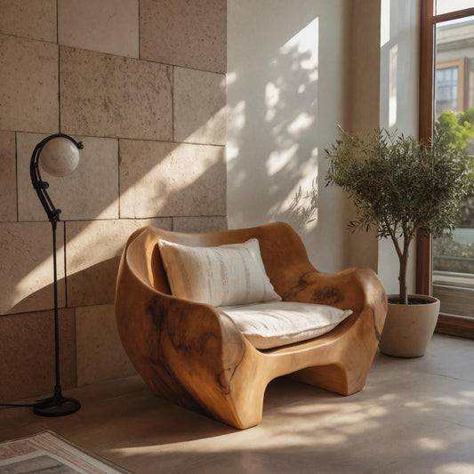 Modern Sculpted Armchair For Living Room Or Lounge Kitchnce