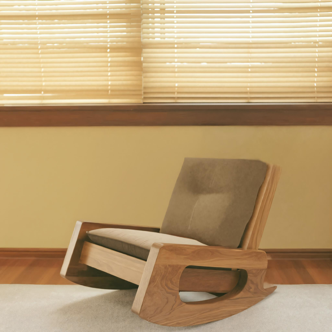 Modern Rocking Lounge Chair With Cushioned Seat For Bedroom Kitchnce