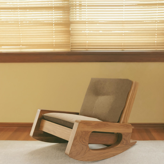 Modern Rocking Lounge Chair With Cushioned Seat For Bedroom Kitchnce
